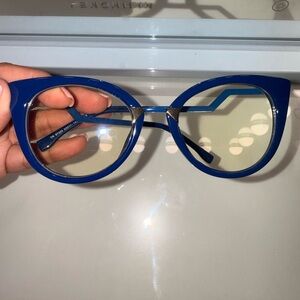 Chic Blue Cat-Eye Glasses